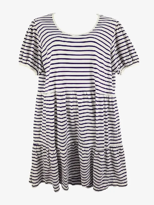 17 Sundays Grape Stripe Tshirt Dress Size 14