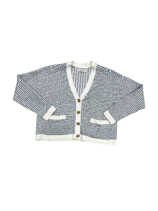 Cardigan By Loft In Blue & White, Size: M