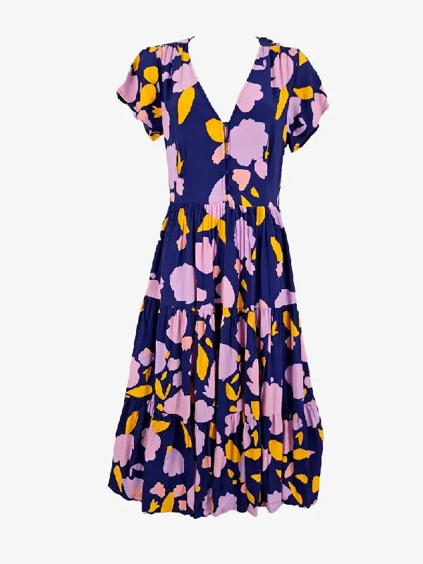 Mister Zimi Vibrant Purple Floral Dress Size 6