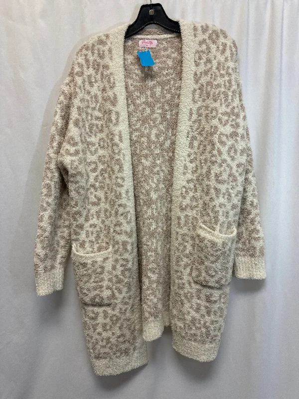 Cardigan By Pink Lily In Animal Print, Size: M