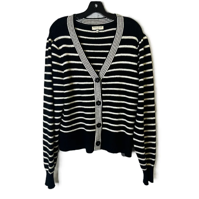 Sweater Cardigan By Clothes Mentor In Black, Size: L