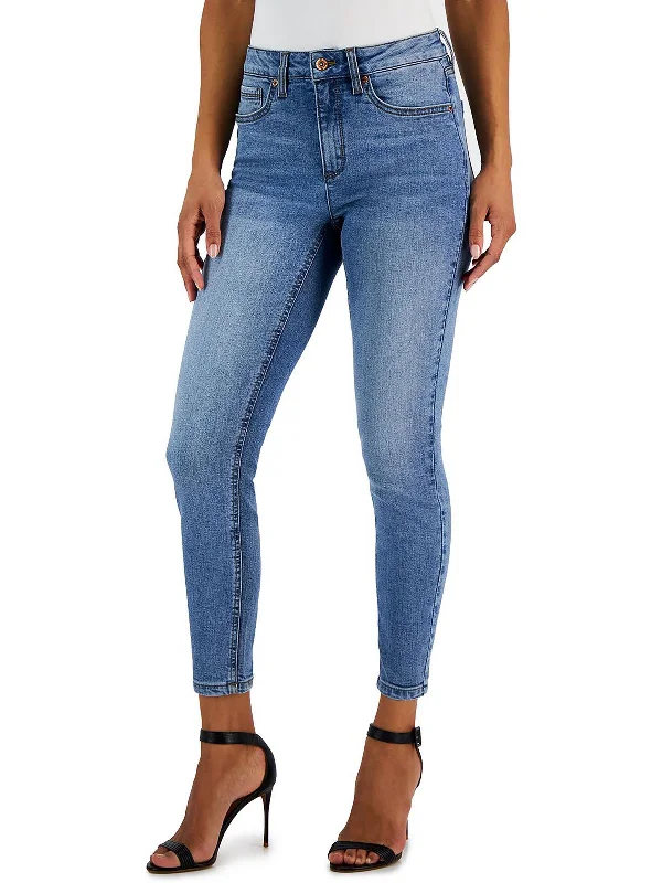 Womens High Rise Denim Skinny Jeans