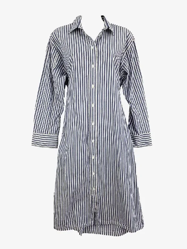 Witchery Sailor Stripe Open Back Shirt Dress Size 8