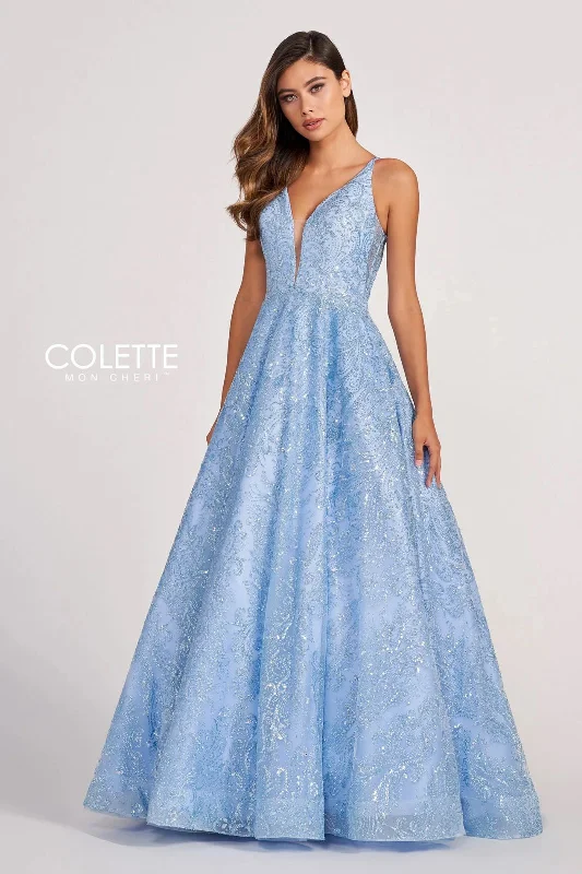 Colette CL2014 Formal Glitter Long Prom Ball Gown