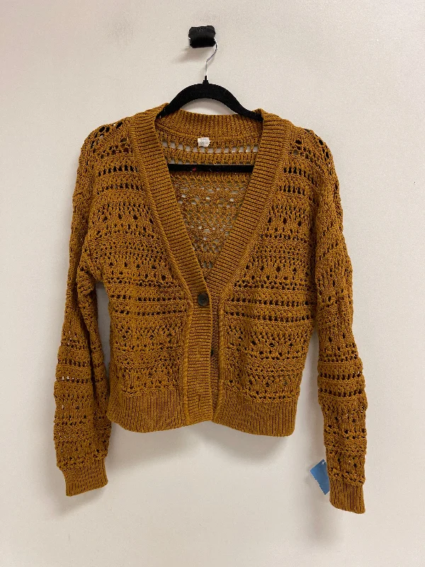 Sweater Cardigan By Old Navy In Yellow, Size: M