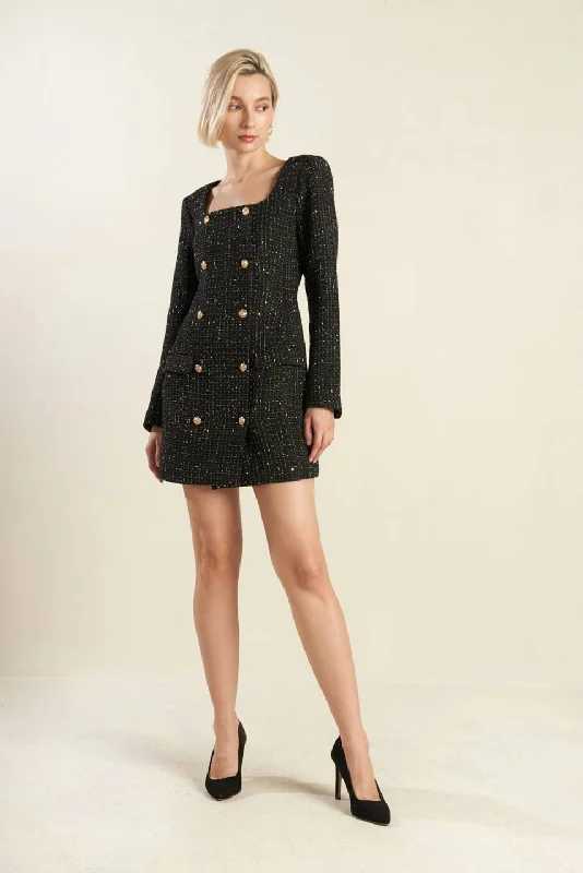 HEART UNBOUND TWEED MINI DRESS