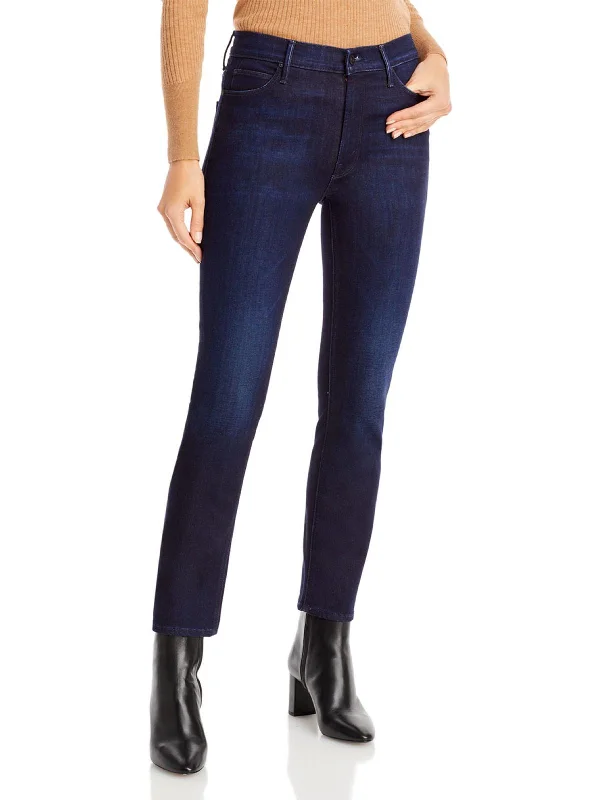 Dazzler Womens Mid-Rise Skinny Leg Ankle Jeans