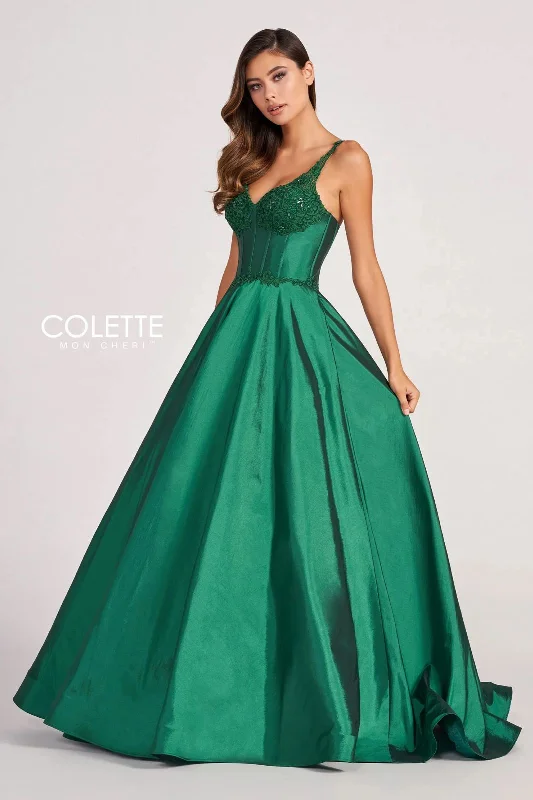 Colette CL2032 Beaded Prom Long Applique Formal Ball Gown