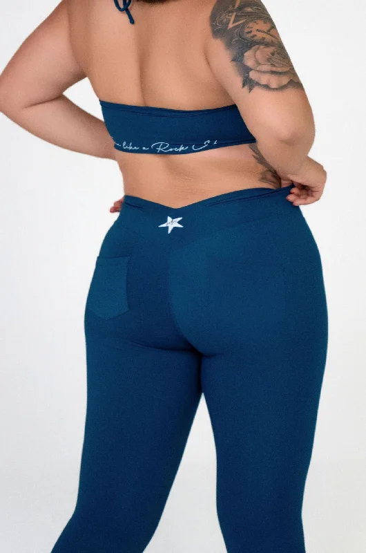 BLUE-ROCKSTAR '24- V-WAIST SCRUNCH LEGGINGS