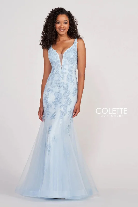 Colette CL2002 Formal Mermaid Prom Long Applique Dress