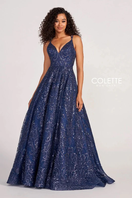 Colette CL2030 Glitter Prom Long Formal Ball Gown