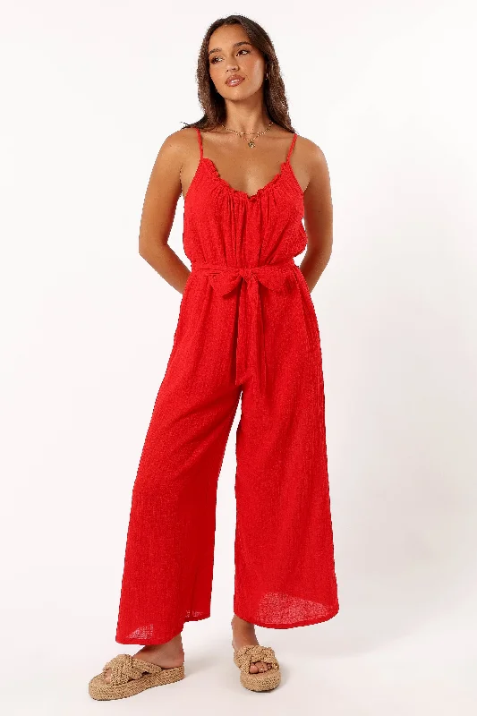 Alondra Jumpsuit - Red