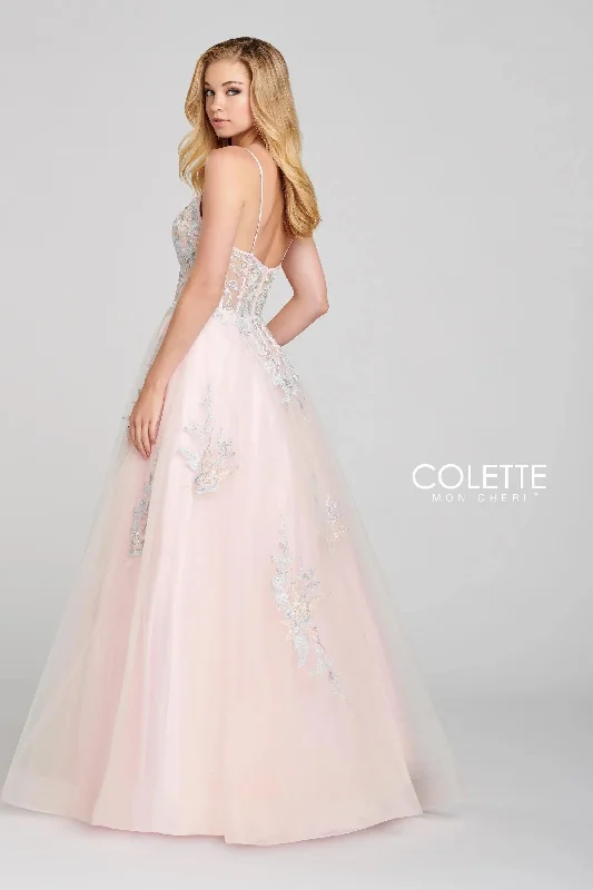 Colette CL12123 Formal Long Prom Applique Dress