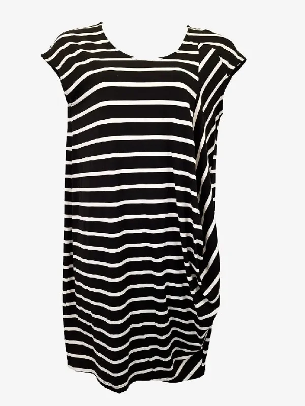 Lounge the Label Everyday Luxe Drape Striped T-shirt Dress Size L