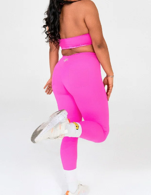 PINK-ROCKSTAR '24- V-WAIST SCRUNCH LEGGINGS