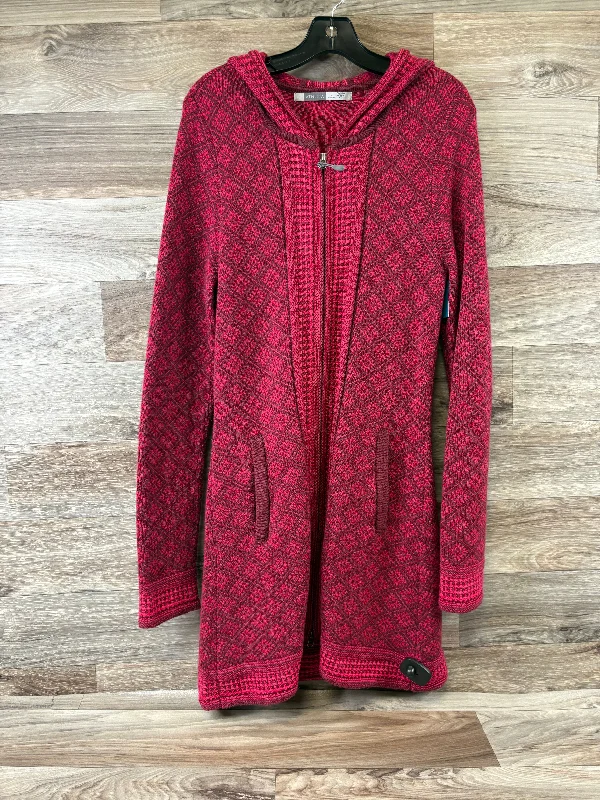 Sweater Cardigan By Athleta In Brown & Pink, Size: M