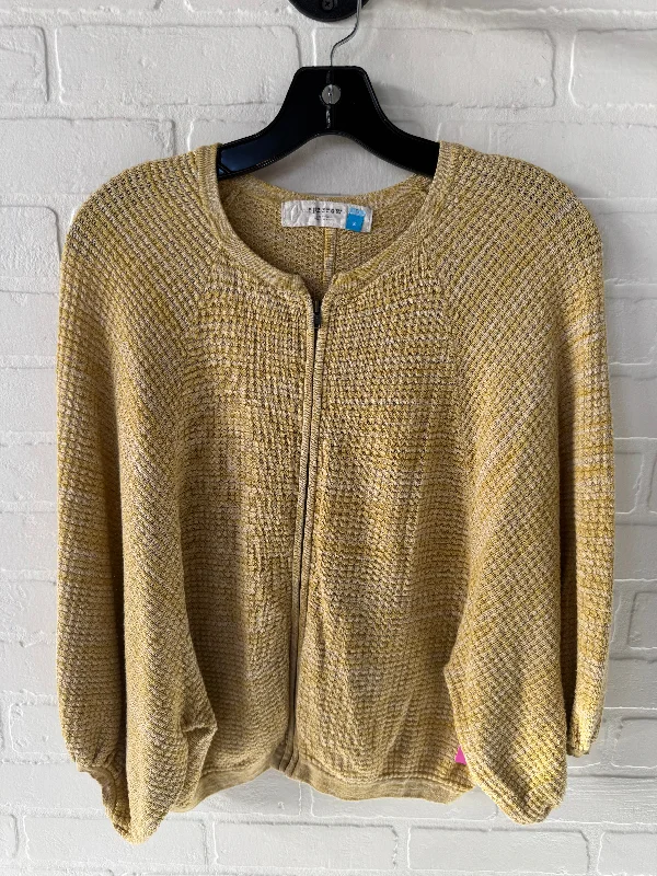 Sweater Cardigan By Sparrow In Yellow, Size: S