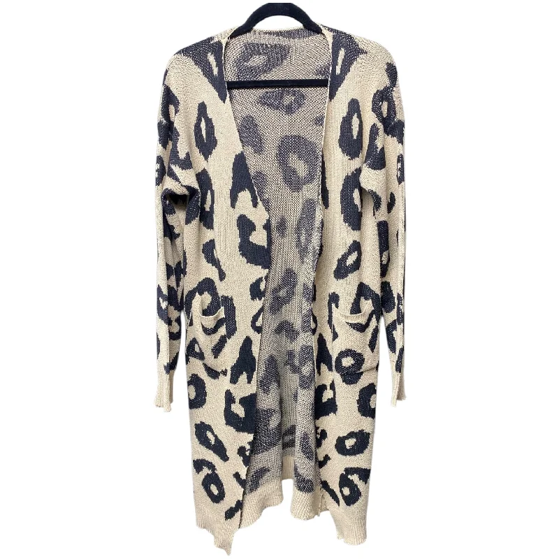 Cardigan By Clothes Mentor In Animal Print, Size: M