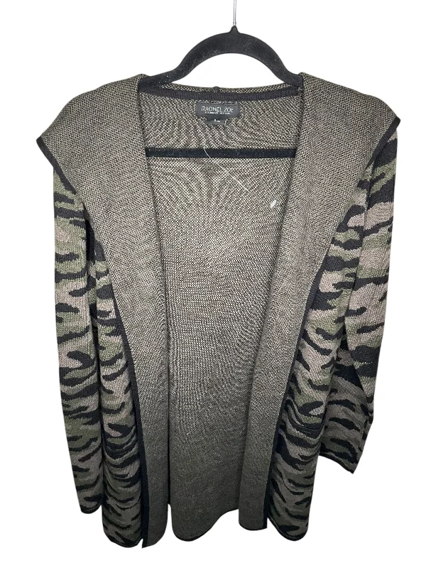 Sweater Cardigan By Rachel Zoe In Camouflage Print, Size: L