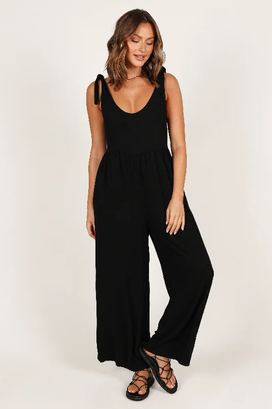 Ayla Linen Jumpsuit - Black