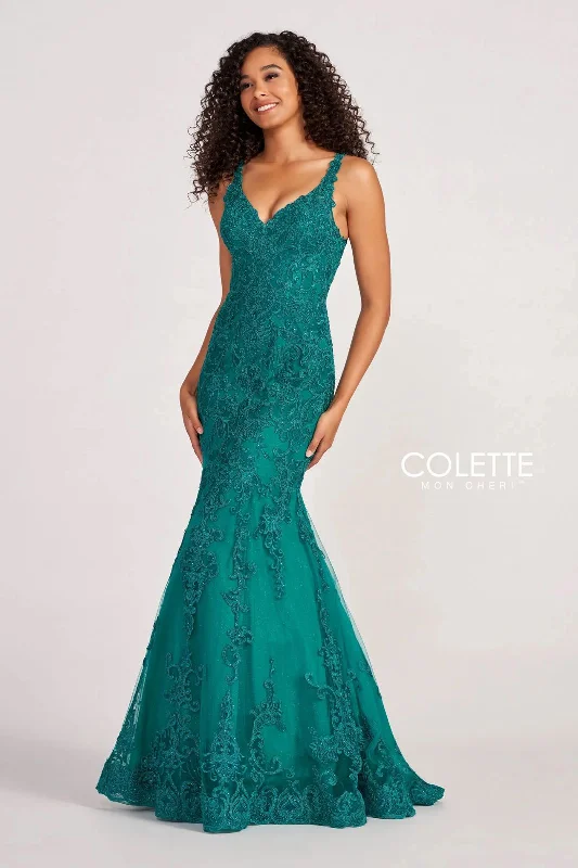 Colette CL2036 Prom Glitter Formal Long Mermaid Dress