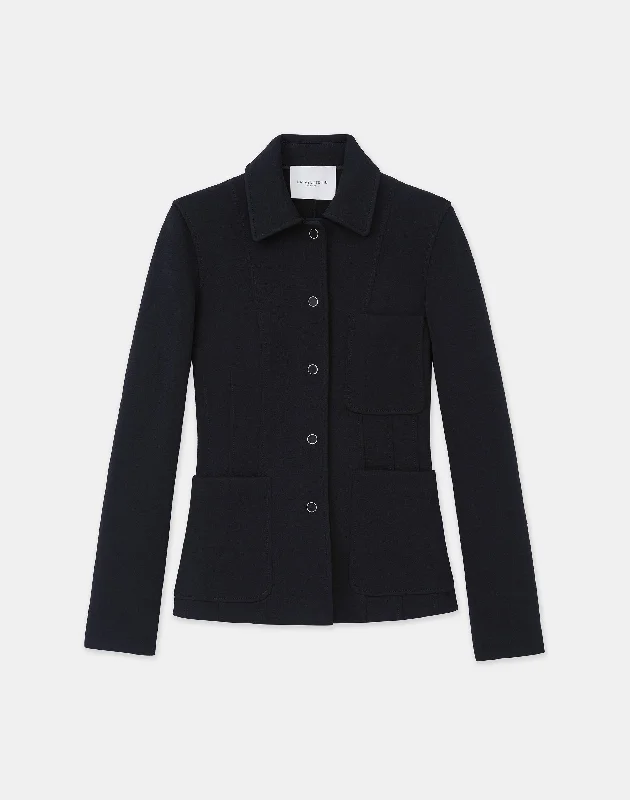 Structured Wool Jersey Jacket