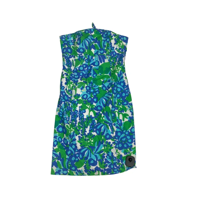 Dress Designer By Lilly Pulitzer In Blue & Green, Size: 0