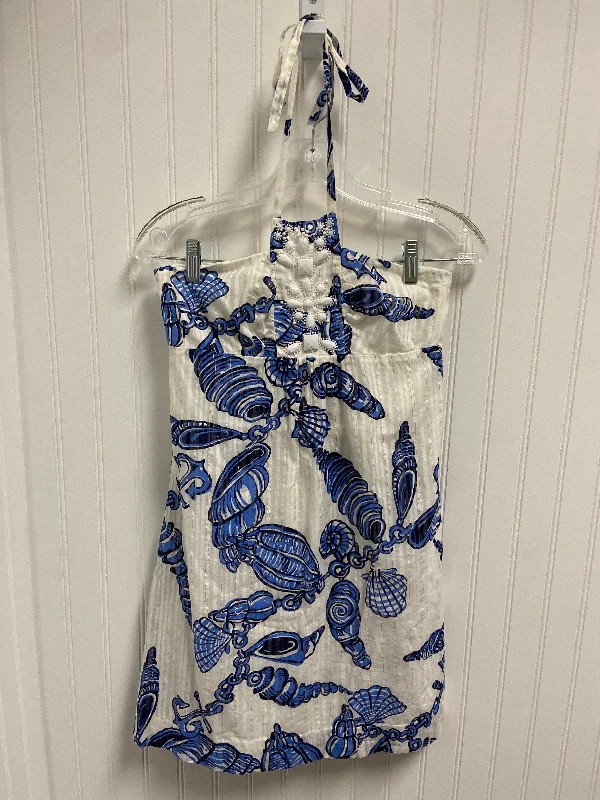 Dress Designer By Lilly Pulitzer In Blue & White, Size: Xs