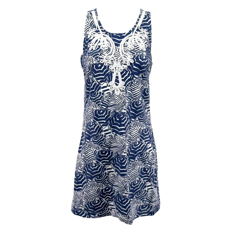 Foster Shift Dress Designer By Lilly Pulitzer In Bright Navy Oh Cabana Boy, Size: XS