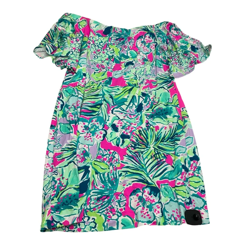 Dress Designer By Lilly Pulitzer In Green & Pink, Size: L