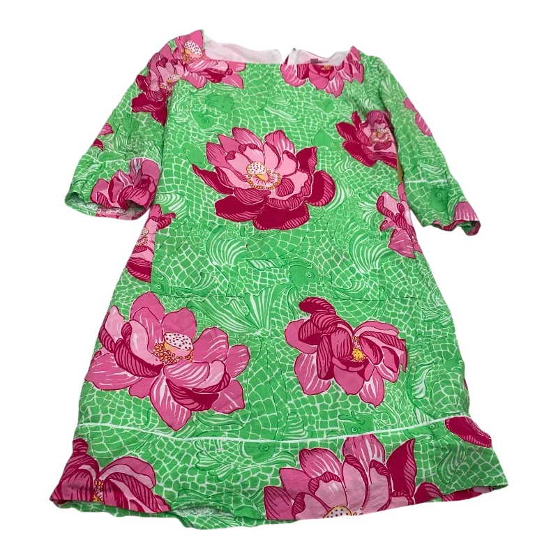 Dress Designer By Lilly Pulitzer In Green & Pink, Size: S