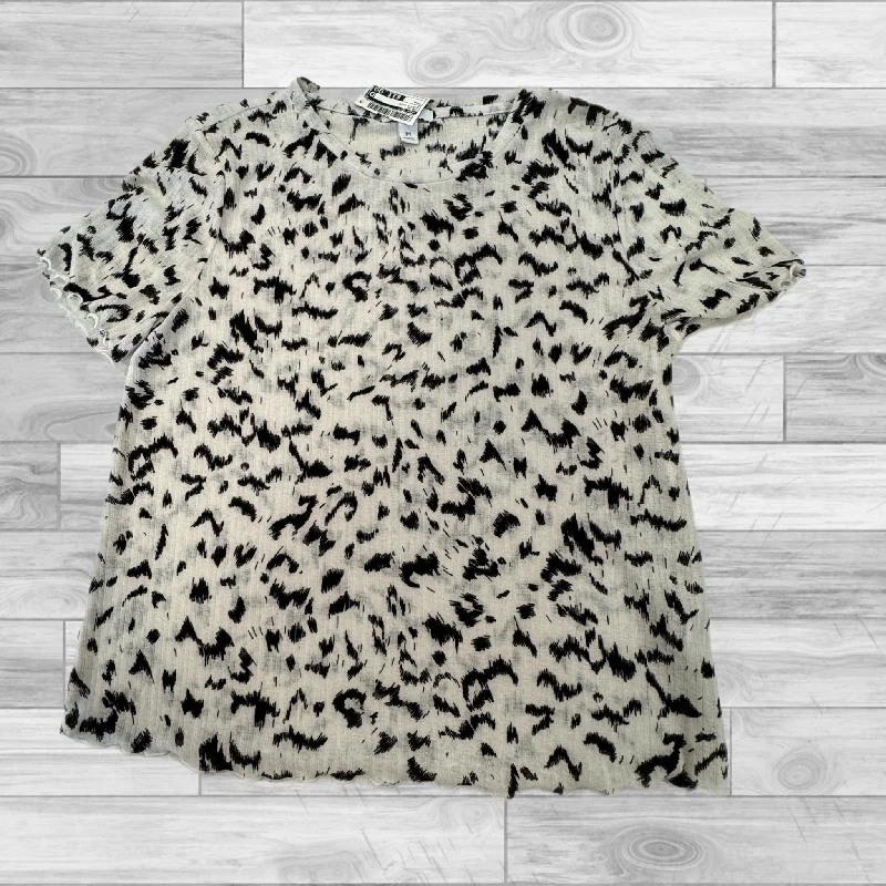 Black & White Top Short Sleeve Nine West, Size M