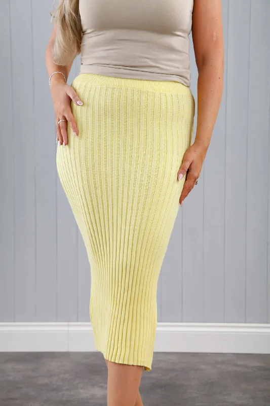 Reese Ribbed Skirt Sherbet Lemon