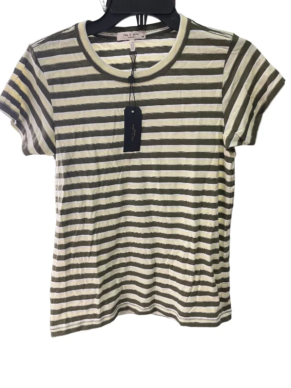 Striped Top Short Sleeve Designer Rag And Bone, Size S