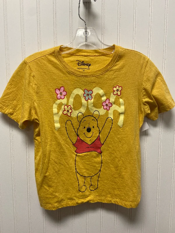 Yellow Top Short Sleeve Basic Disney Store, Size M