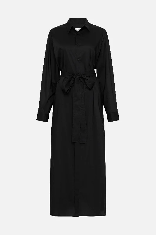 Everyday Shirt Dress in Black