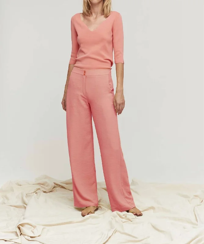 Coral Flowy Pant