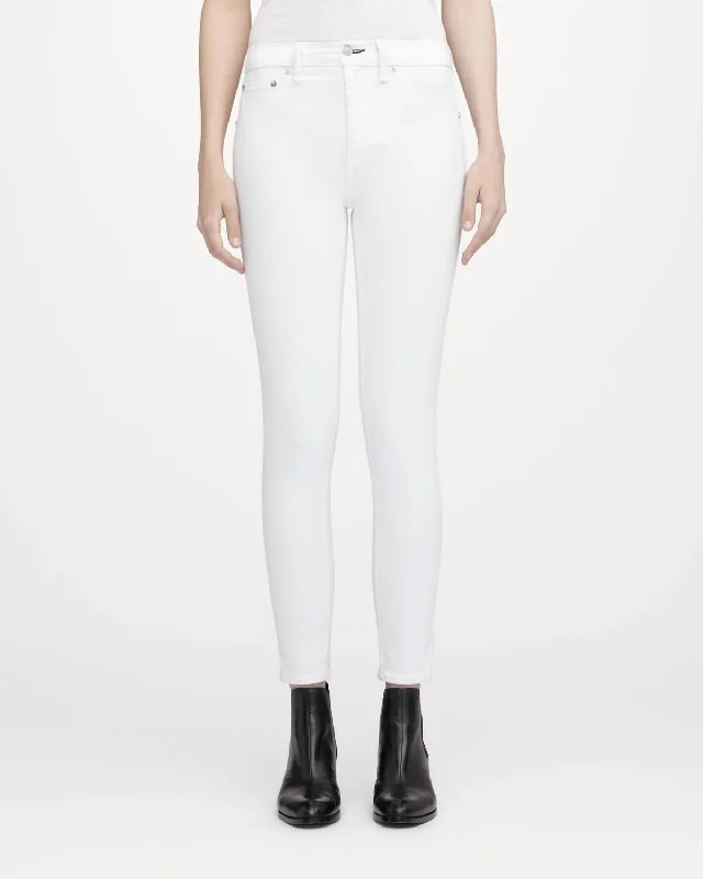 High Rise Ankle Skinny Jean In Blanc