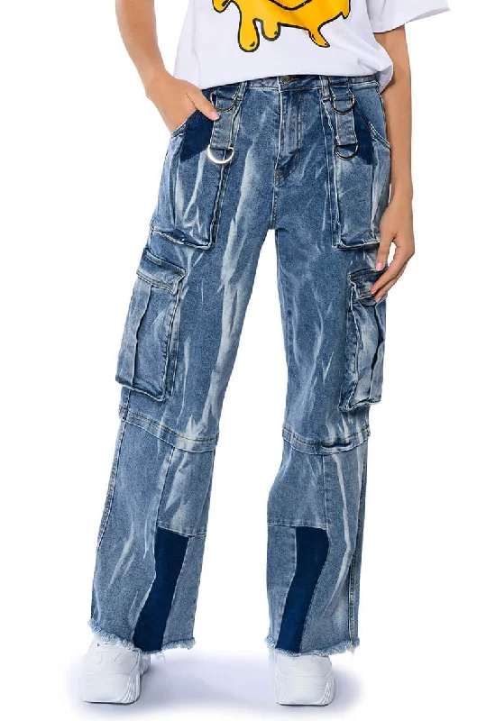 IN MY THOUGHTS ULTRA BAGGY CARGO JEANS