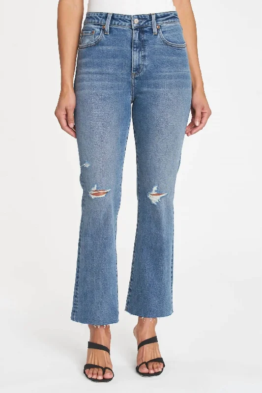 Lennon High Rise Crop Boot Cut Jean In Denny