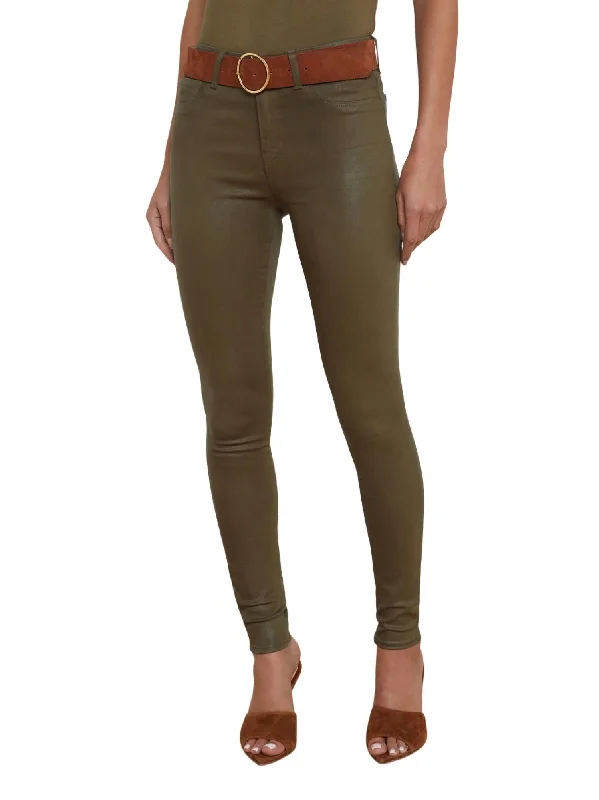 Marguerite High Rise Skinny Jean In Pine Coated