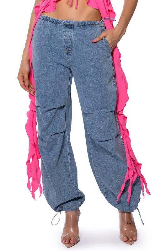 SKATER GIRL DENIM DRAWSTRING PANT