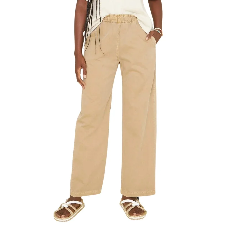 Women's Shiloh Twill Pant In Dark Sand