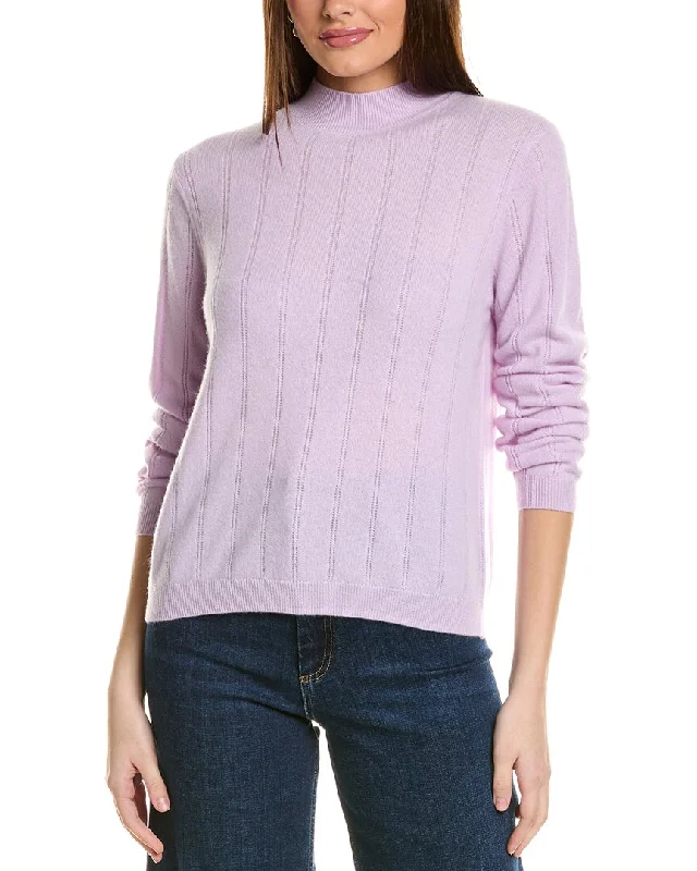 Amicale Cashmere Wide Rib Cashmere Sweater