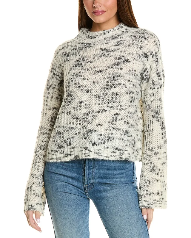 Bella Dahl Mock Neck Wool-Blend Sweater