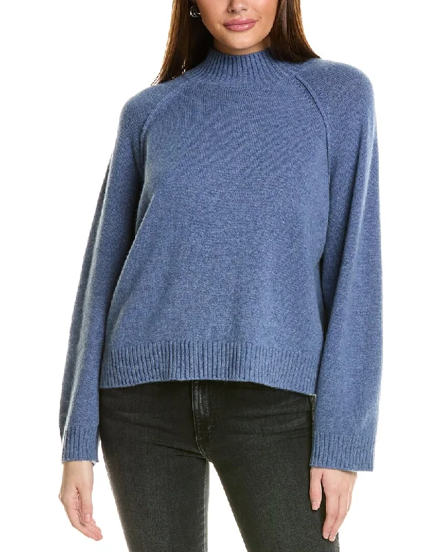 Collaboration Serena Boxy Mock Neck Cashmere Sweater