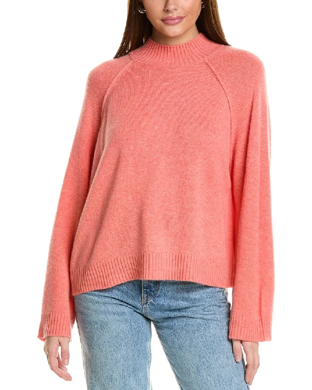 Collaboration Serena Boxy Mock Neck Cashmere Sweater