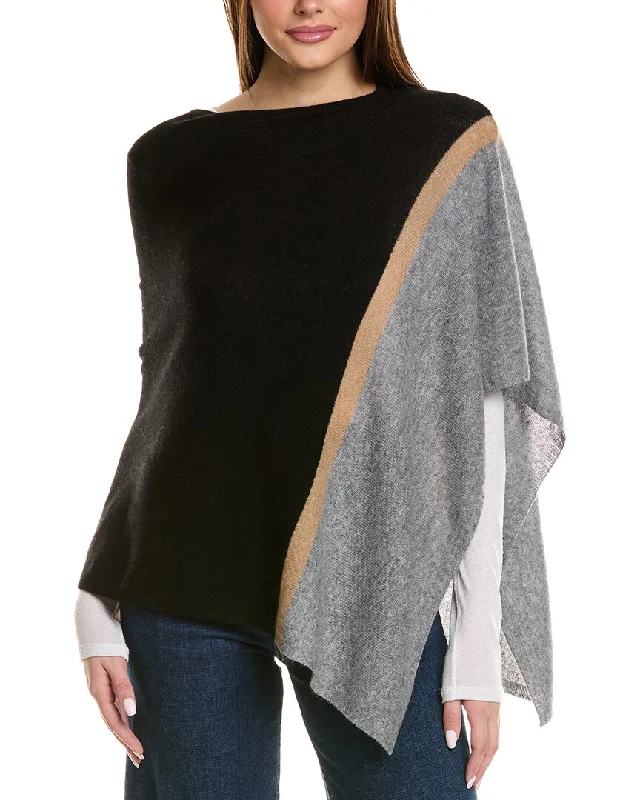 Forte Cashmere Stripe Cashmere Poncho