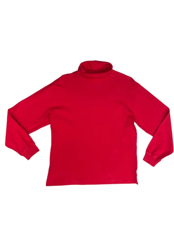 Top Long Sleeve Basic By Talbots In Red, Size: S