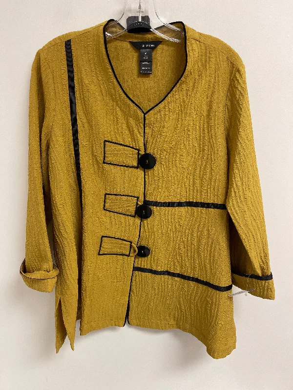 Top Long Sleeve By Ali Miles In Yellow, Size: M